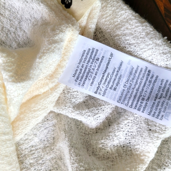 Madewell | Ivory Colored Long Sleeve Jacquard Embroidered Top - Picture 5 of 5